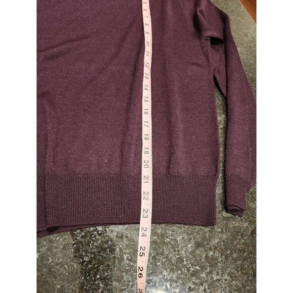 Kasper Knits Maroon Long Sleeve Lightweight Sweater in Large - Picture 4 of 6